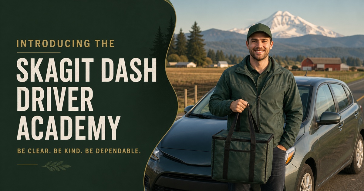 Skagit Dash Driver Academy delivery driver in Skagit Valley